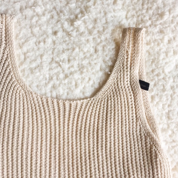 Moon + Madison Cream Knit Tank - Picture 3 of 9